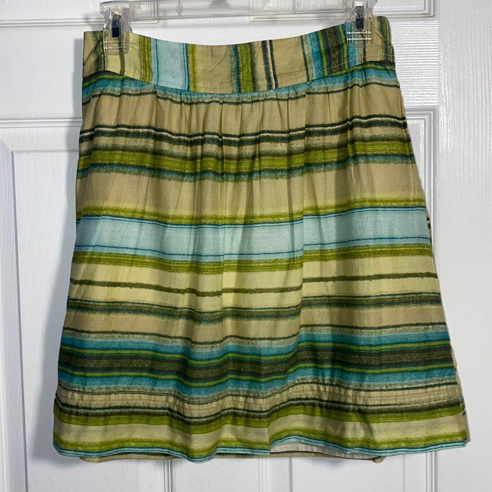 LOFT Ann Taylor Midi Striped Skirt Size 2